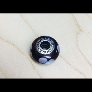 Purple and blue flower pandora bead